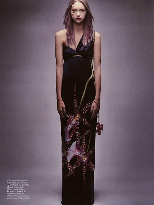 2004 YSL Yves Saint Laurent Craig McDean Gemma Ward fashion 4-page MAGAZINE AD 